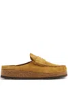 Birkenstock Naples Suede Loafers In Neutrals
