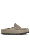 Birkenstock Naples Wrapped Suede Sock Moccasin. S Taupe In Gray