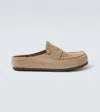 Birkenstock Naples Wrapped Suede Mules In Neutral