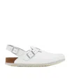 Birkenstock Tokio Suede Slingback Clogs In White