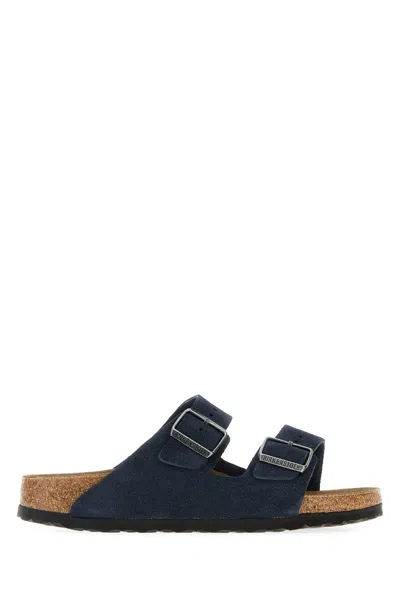 Birkenstock Navy Blue Suede Arizona Slippers