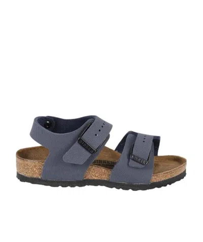 Birkenstock New York Leather Sandals In Gray