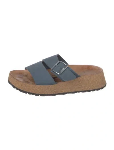 Pre-owned Birkenstock Nubuck Flats In Black