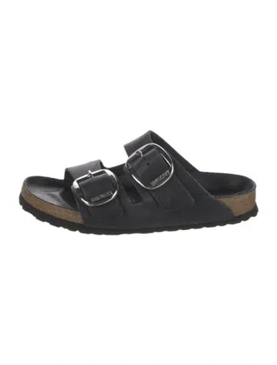 Pre-owned Birkenstock Nubuck Sandals In Black
