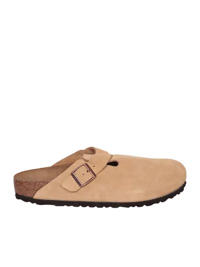Birkenstock Ochre Suede Boston Slippers