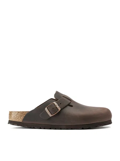 Birkenstock Oiled Leather Boston In Nude