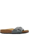 Birkenstock Round Toe Slippers In Grey