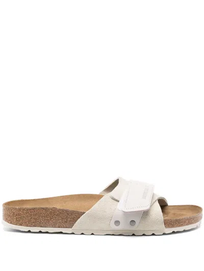 Birkenstock Unisex Oita Modern Suede Sandal In Antique White