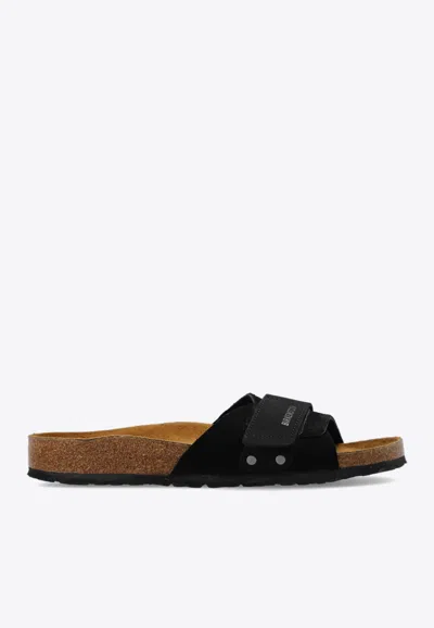 Birkenstock Oita Suede Slides In Black