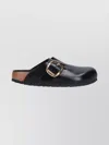 Birkenstock Open Back Mules Featuring Buckle Detail In Black