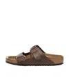 Birkenstock Open Toe Buckled Sandals In Brown