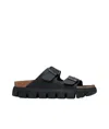 Birkenstock Black Narrow Papillio Arizona Platform Sandals In Black