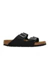 Birkenstock Open-toed Slippers In Black