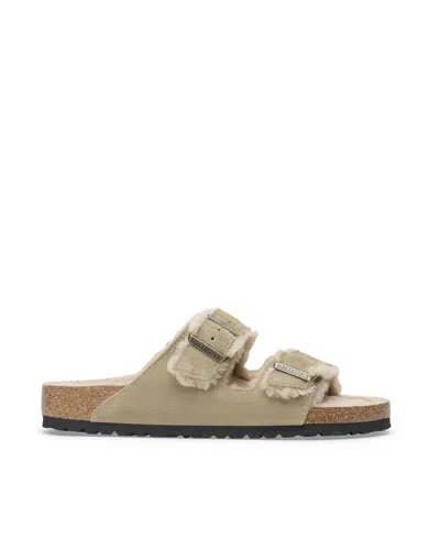 Birkenstock Open-toe Slide Sandals With Suede Leather Straps In Burgundy