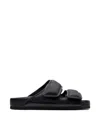 Birkenstock Padded Slipper With Adjustable Bands In Black