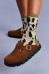 Birkenstock Papillio Boston Chunky Suede Clog In Dark Tea, Women's At Urban Outfitters