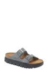 Birkenstock Arizona Chunky Sandals Basalt Grey In Gray