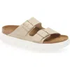 Birkenstock Papillio By  Arizona Exquisite Chunky Slide Sandal In Sandcastle