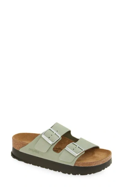 Birkenstock Papillio By  Arizona Flex Platform Sandal In Pure Sage