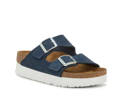 Birkenstock Papillio By  Arizona Platform Slide Sandal In Blue
