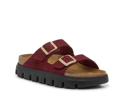 Birkenstock Papillio By  Arizona Platform Slide Sandal In Burgundy