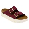 Birkenstock Papillio By  Arizona Sandals Women's Berry Platform Slide Gal905 In Red