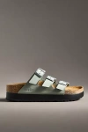 Birkenstock Papillio By  Florida Flex Platform Triple-strap Sandals In Green