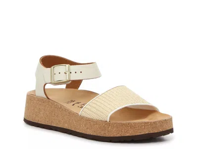 Birkenstock Women's Glenda Raffia Leather Sandals - Medium/narrow In White