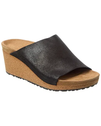 Birkenstock Papillio By  Namica Narrow Suede Wedge Sandal In Black