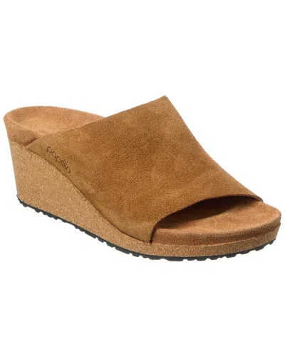 Birkenstock Papillio By  Namica Narrow Suede Wedge Sandal In Brown