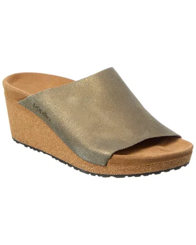 Birkenstock Papillio By  Namica Narrow Suede Wedge Sandal In Grey