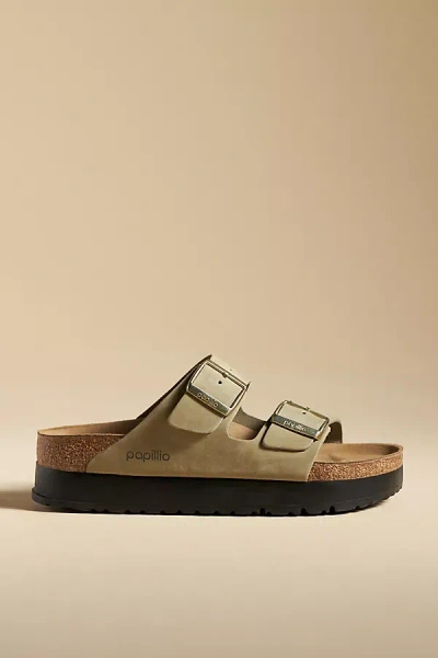 Birkenstock Papillo By  Arizona Platform Sandals In Beige