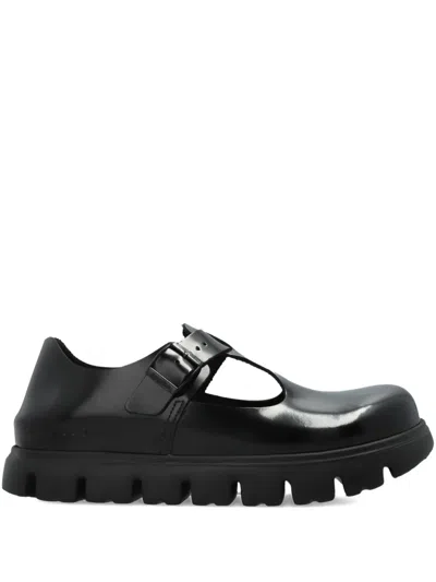 Birkenstock Paris Chunky Buckle-strap Loafers In Black