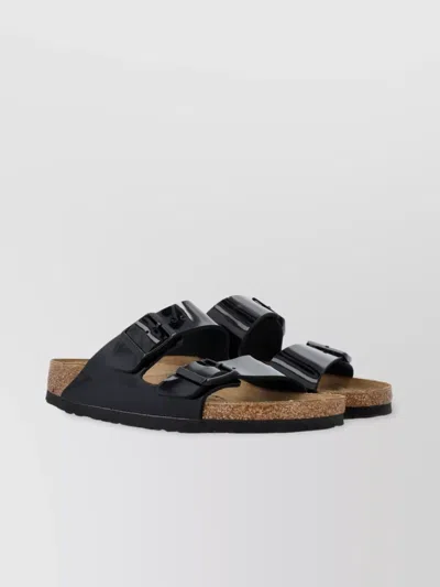 BIRKENSTOCK PATENT LEATHER CORK SOLE SANDALS