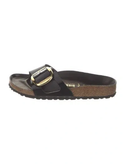 Pre-owned Birkenstock Patent Leather Flats In Black