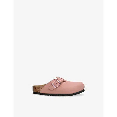 Birkenstock Pink Kids' Boston Suede Clogs Eur 27 / 9 Uk