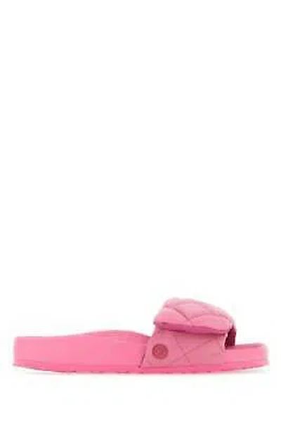 Pre-owned Birkenstock Pink Leather Sylt Padded Slippers