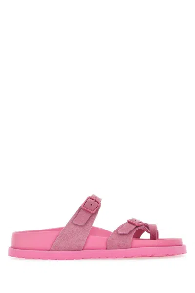 Birkenstock Pink Suede Mayari Avantgarde Slippers