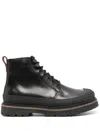 Birkenstock Prescott Leather Combat Boots In Black