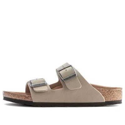 Birkenstock (ps)  Arizona Kids Vegan Birko-flor Birkibuc Narrow Fit 'faded Khaki' In Multi