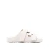 Birkenstock X Tekla Uji Suede Sandals In White