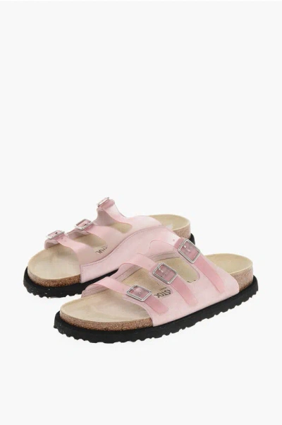 Birkenstock Pvc Sandals With 3 Buckle In Pink