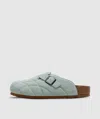 Birkenstock X Jesse Leyva Quilted Boston Sandal In Clearly Aqua