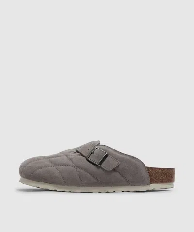 Birkenstock X Jesse Leyva Quilted Boston Sandal In Stone Coin