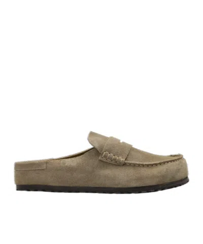 BIRKENSTOCK NAPLES SUEDE CLOGS