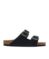 Birkenstock Regular Arizona Pin-button Slippers In Black