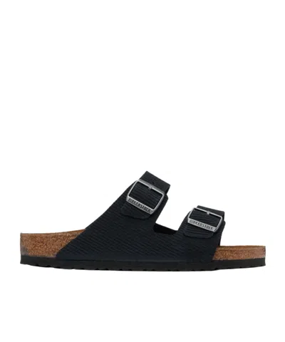 Birkenstock Regular Arizona Pin-button Slippers In Black