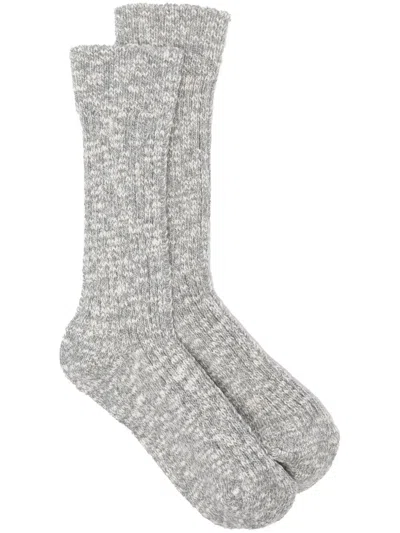Birkenstock Ribbed Socks In Gray