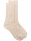 Birkenstock Ribbed Socks In Neutral