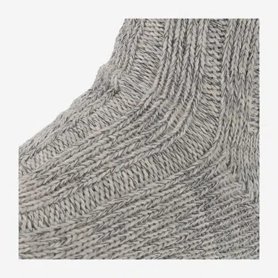 Birkenstock Ribbed Twist Stretch Cotton Blend Socks In Gray